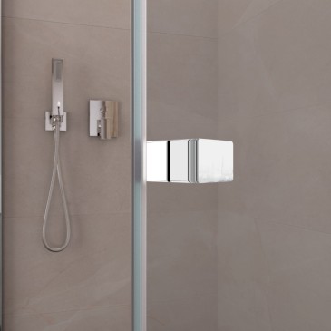 Cabine de douche avec porte battante avec cristal transparent Gaia fixe de 6 mm