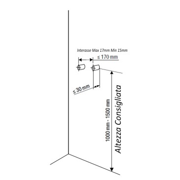 Thermostatische Hydromassagesäule aus gebürstetem Edelstahl | Diamant