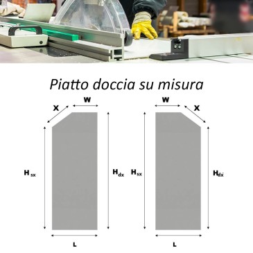 Piatto doccia su misura in mineral marmo