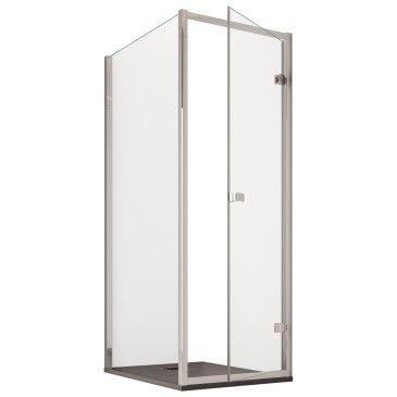 Cabine de douche avec porte battante avec cristal transparent Gaia fixe de 6 mm