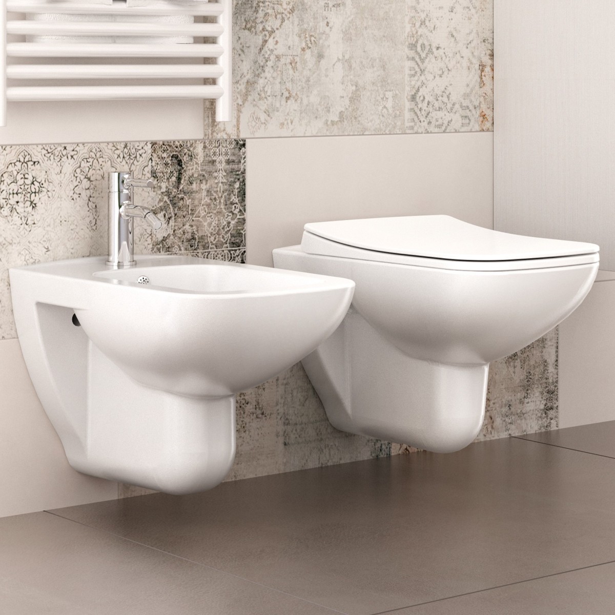 Sanitaires et bidet suspendus Mito