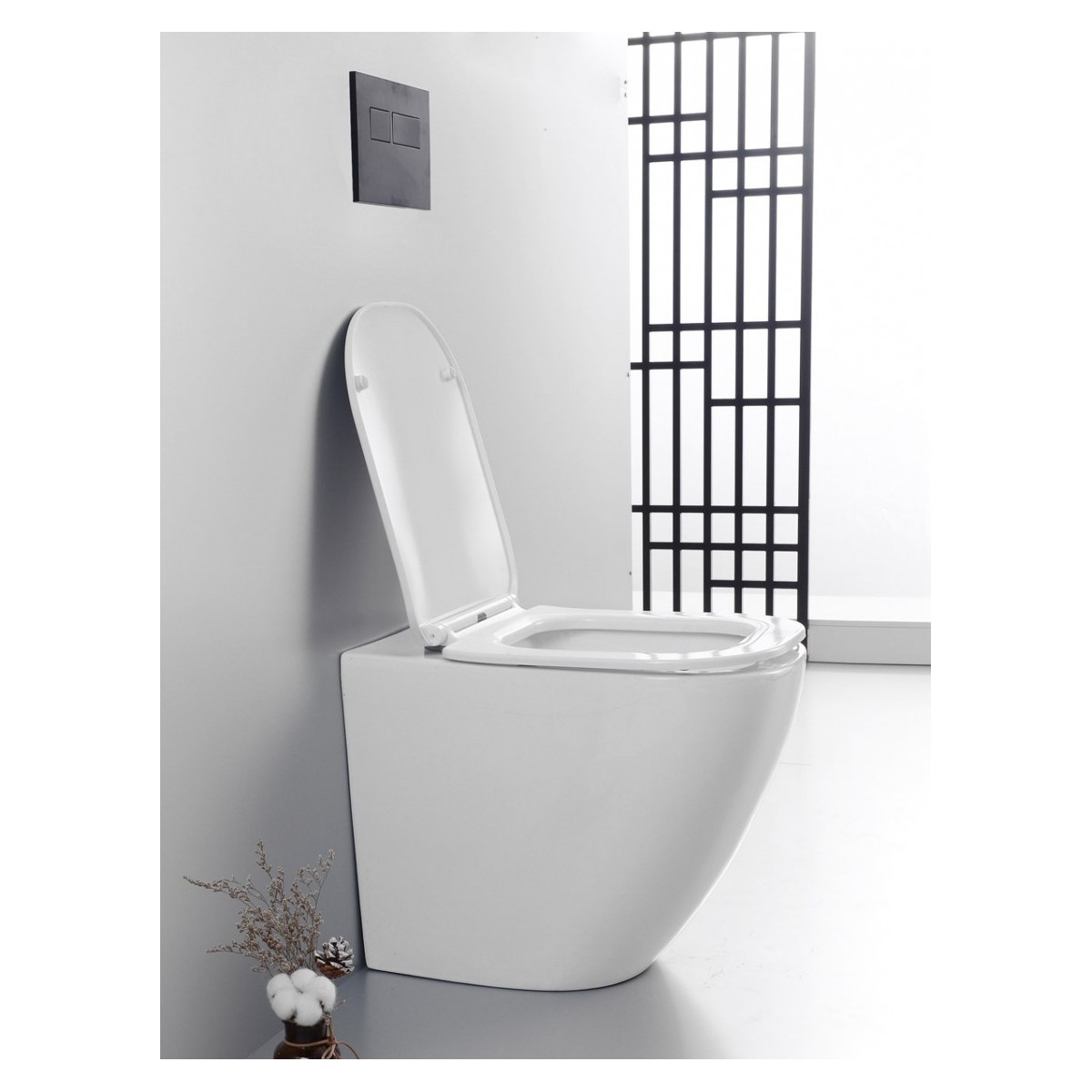 Toilettes et bidet sans rebord de toilettes sanitaires muraux ont ralenti le couvercle de la tasse | Kolly