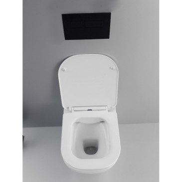 Toilettes et bidet sans rebord de toilettes sanitaires muraux ont ralenti le couvercle de la tasse | Kolly