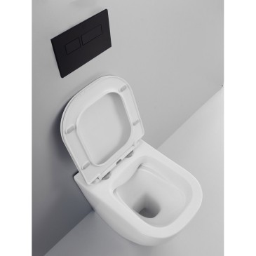 Toilettes et bidet sans rebord de toilettes sanitaires muraux ont ralenti le couvercle de la tasse | Kolly