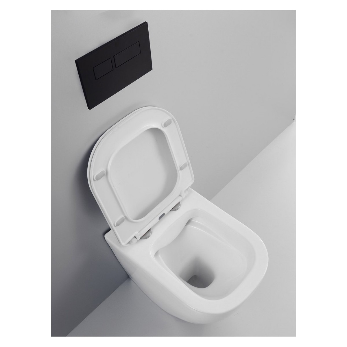 Toilettes et bidet sans rebord de toilettes sanitaires muraux ont ralenti le couvercle de la tasse | Kolly