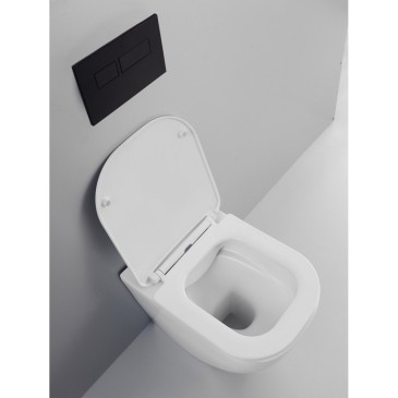 Toilettes et bidet sans rebord de toilettes sanitaires muraux ont ralenti le couvercle de la tasse | Kolly