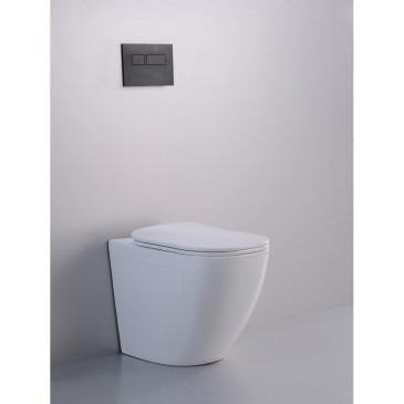 Toilettes et bidet sans rebord de toilettes sanitaires muraux ont ralenti le couvercle de la tasse | Kolly