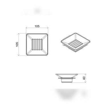 Porte-savon en verre