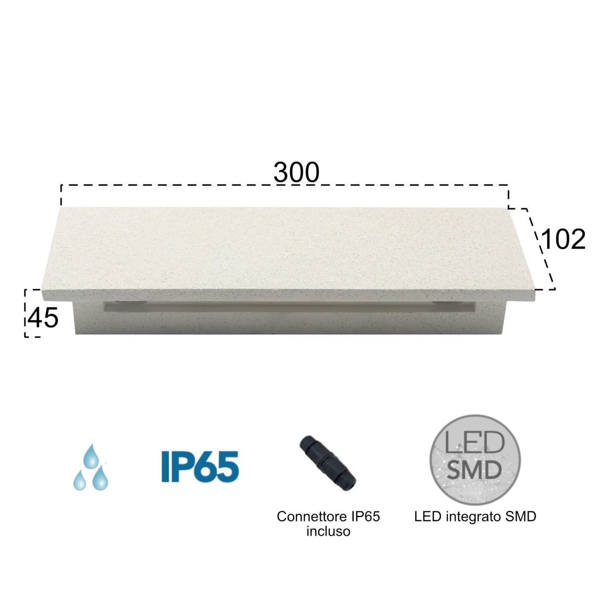 8W weiße Doppelemissions-LED-Außenwandleuchte Borg