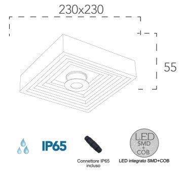 Plafonnier extérieur 10W...