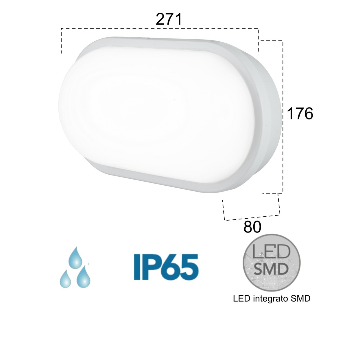 20W 4000K weiße Shirley Round LED-Außendeckenleuchte