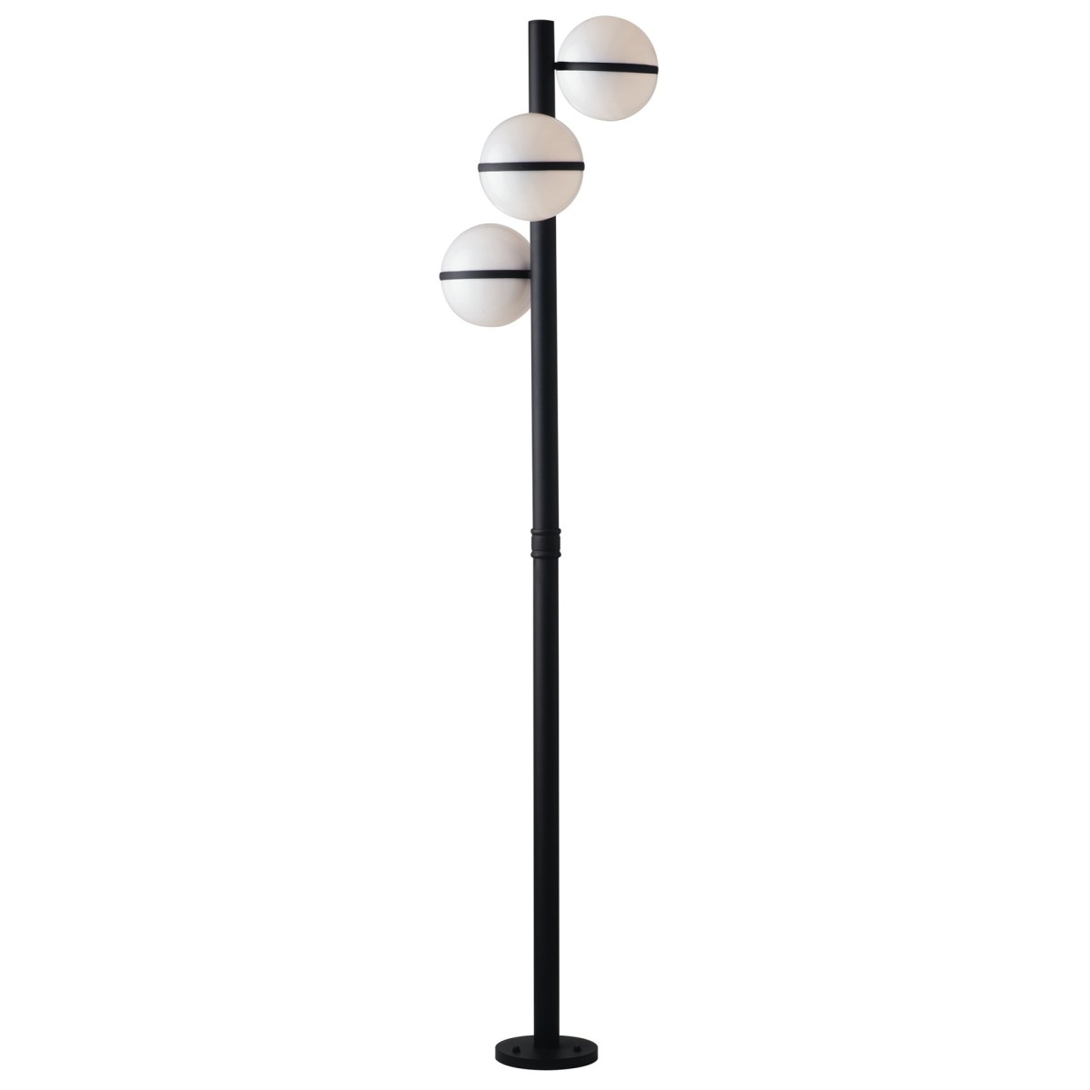 Außenlichtmast 3x60W E27 schwarz Orb