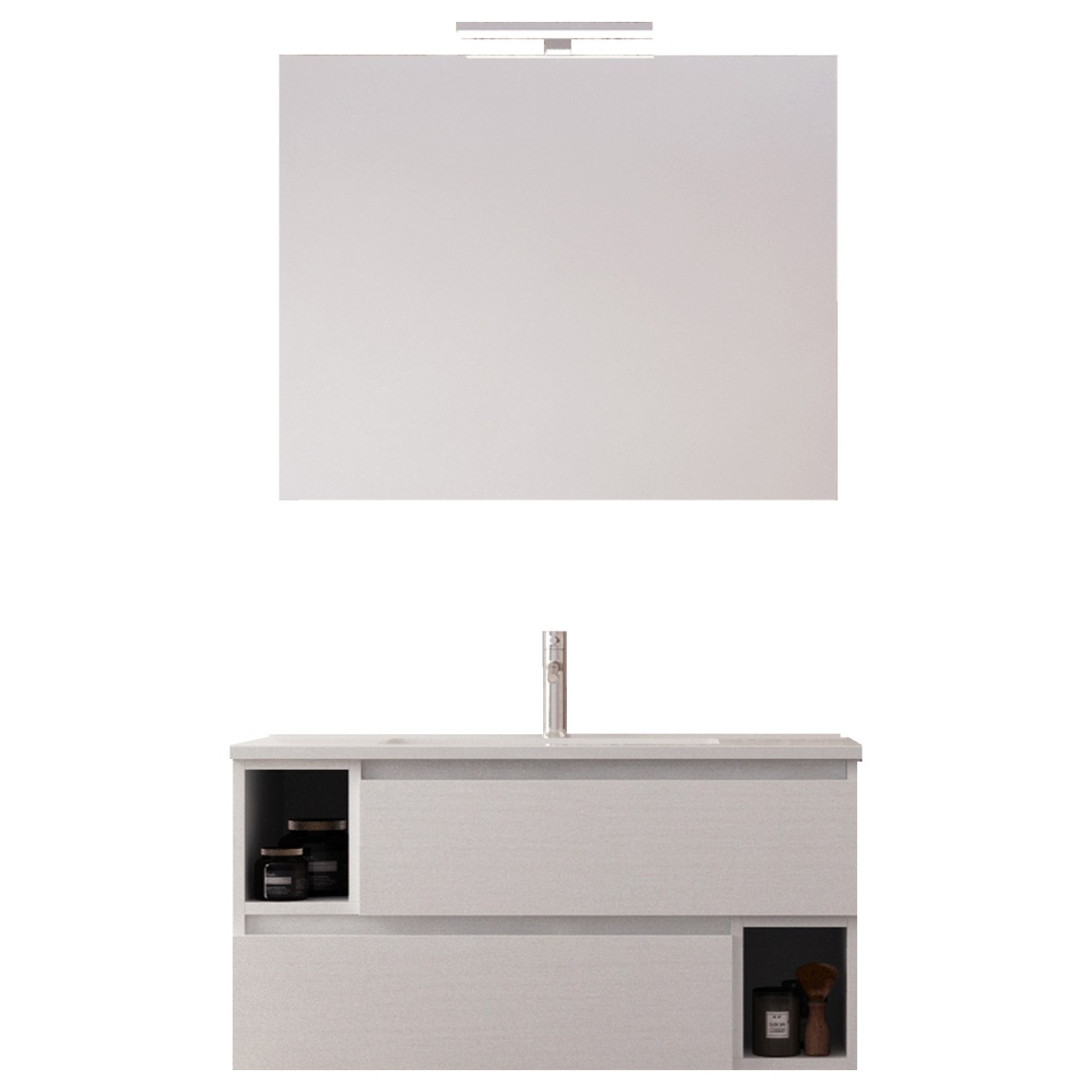 Meuble suspendu 90cm mélèze blanc