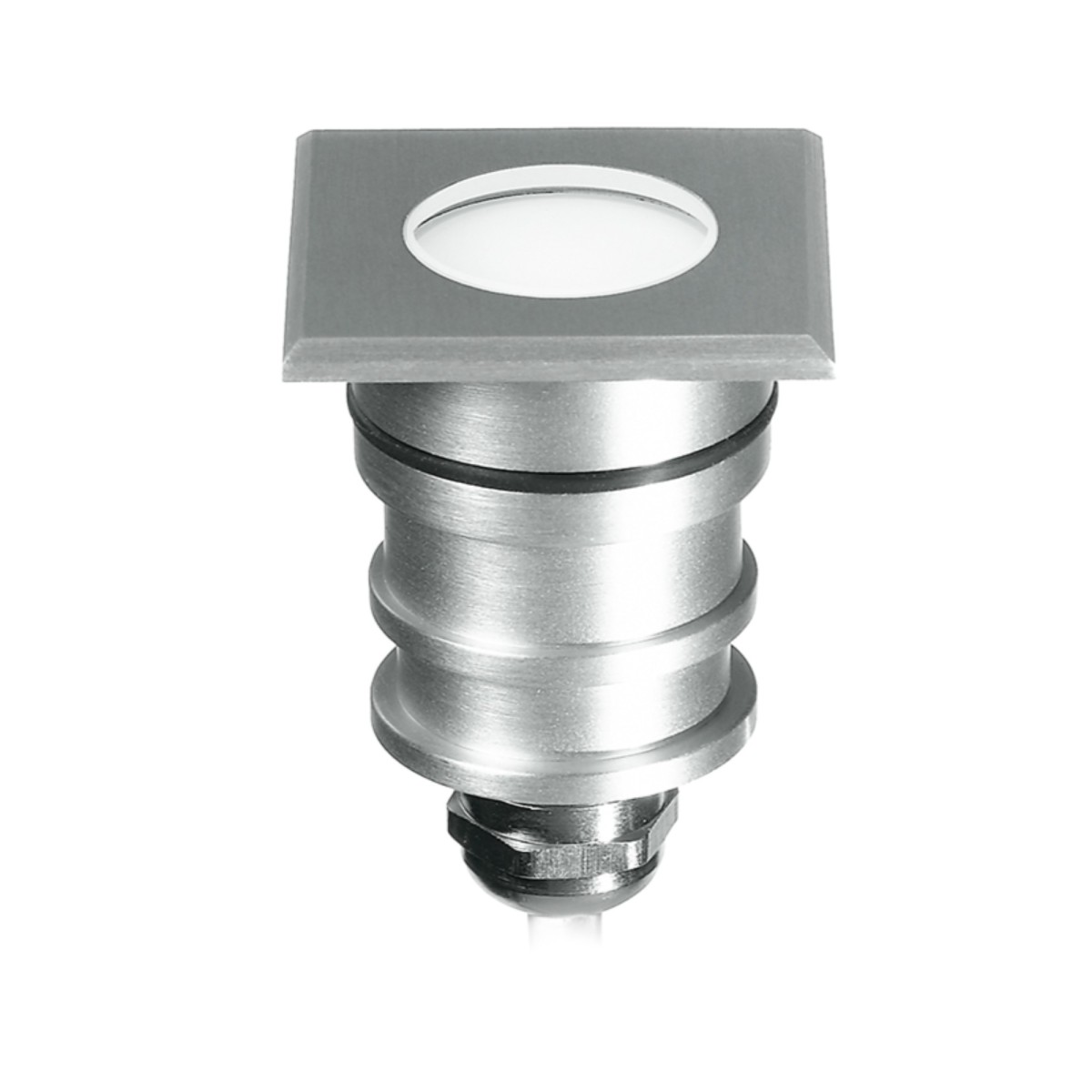 3W LED-Stufeneinbauleuchte 3000K Nickel Stomp Square