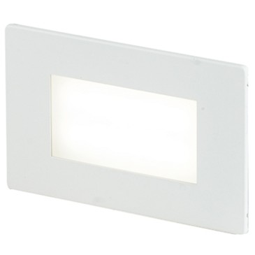 Marchepieds LED rectangulaires encastrés BOLT avec plaque blanche ou nickel 4000K