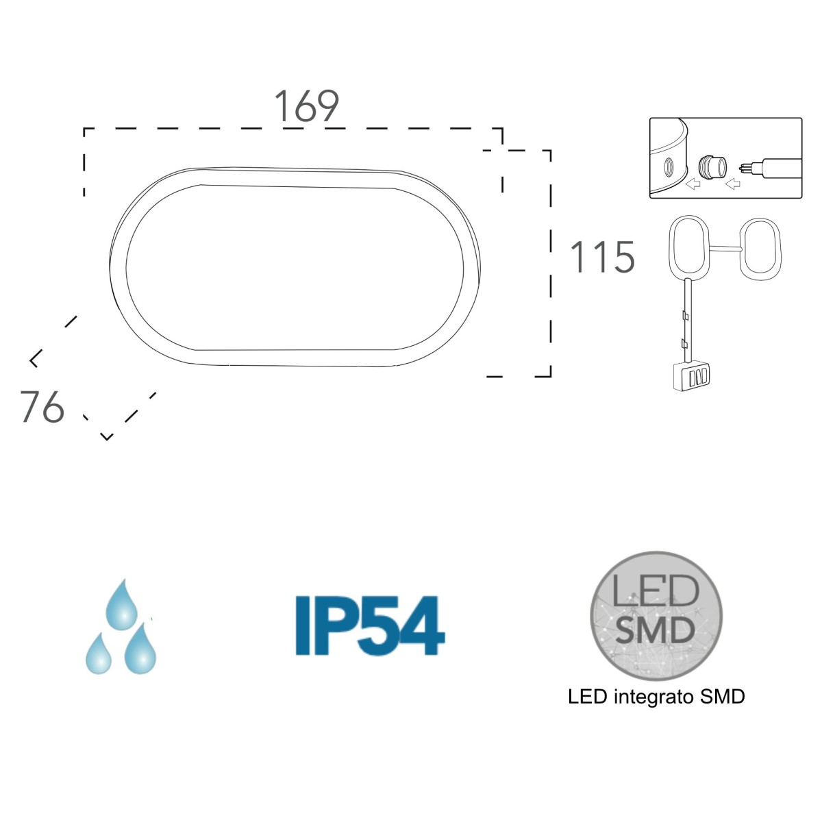 10W Roundy anthrazitfarbene LED-Außendeckenleuchte