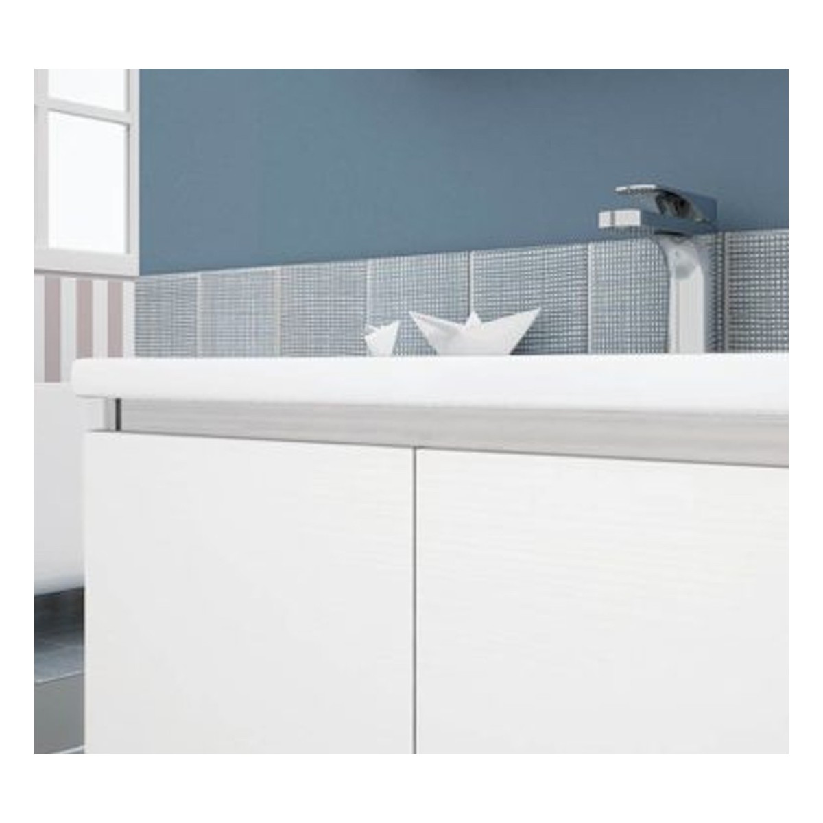 Composizione Bagno mobile sospeso 80cm con colonna bianco larice