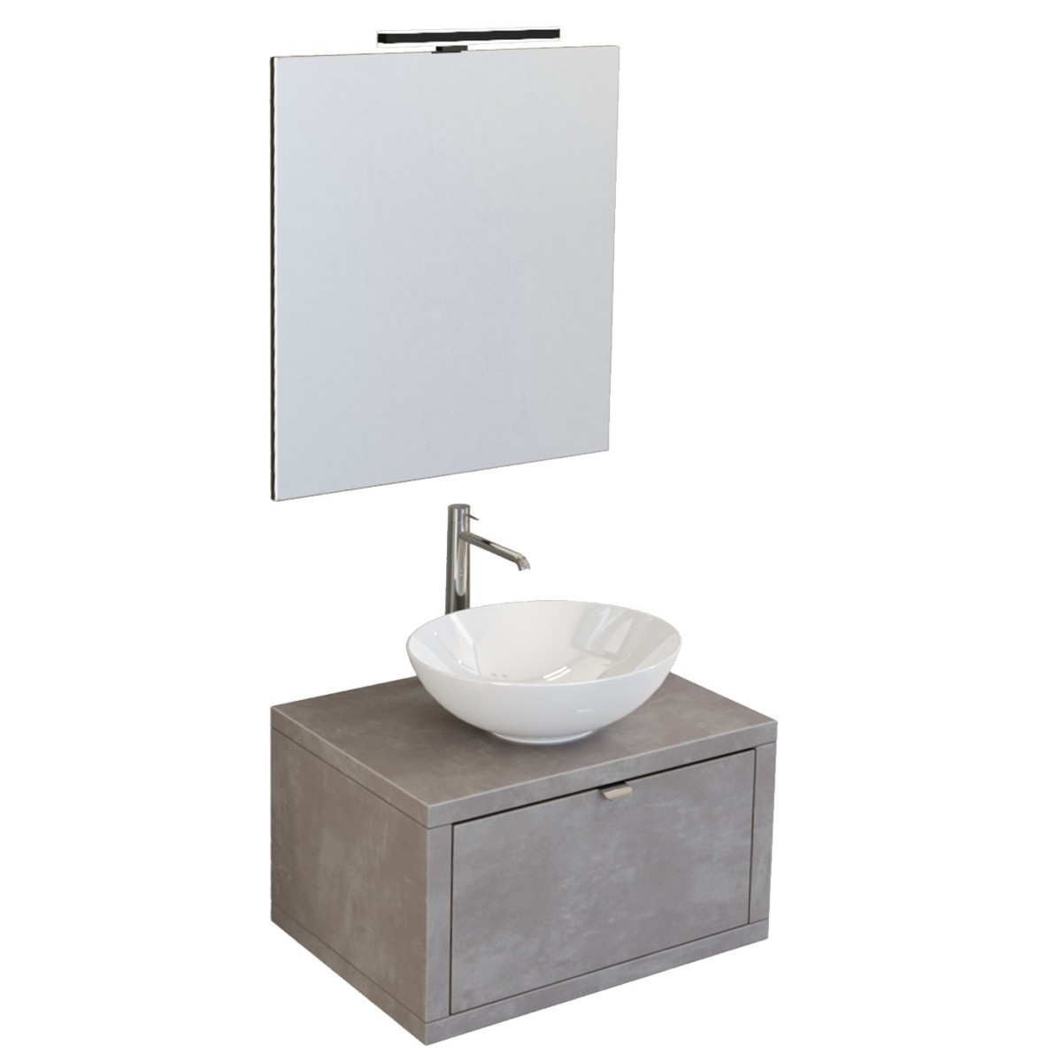 mobile bagno sospeso 60cm grigio