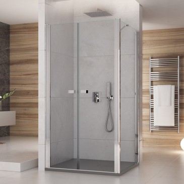 Paroi de douche double face avec grande porte d'entrée Saloon h195