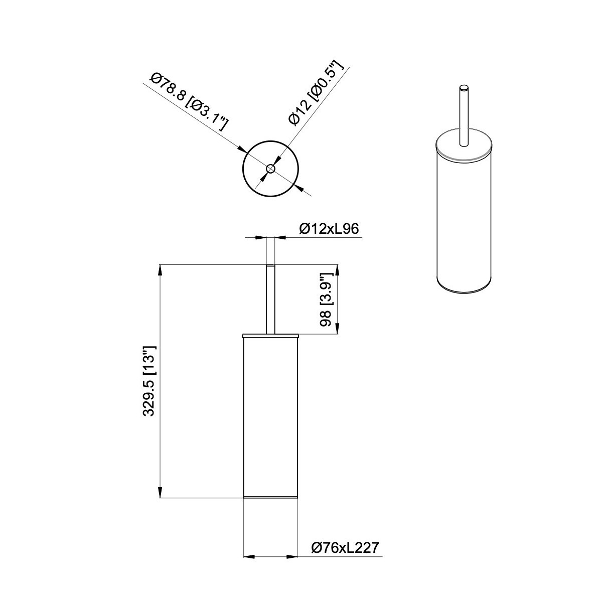 Verchromtes Badaccessoires-Set aus satiniertem Glas Venezia