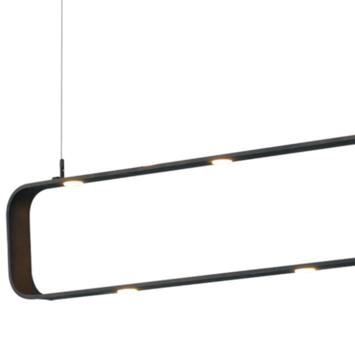 Plafonnier suspension Let Moka design moderne 9x5 W couleur marron moka