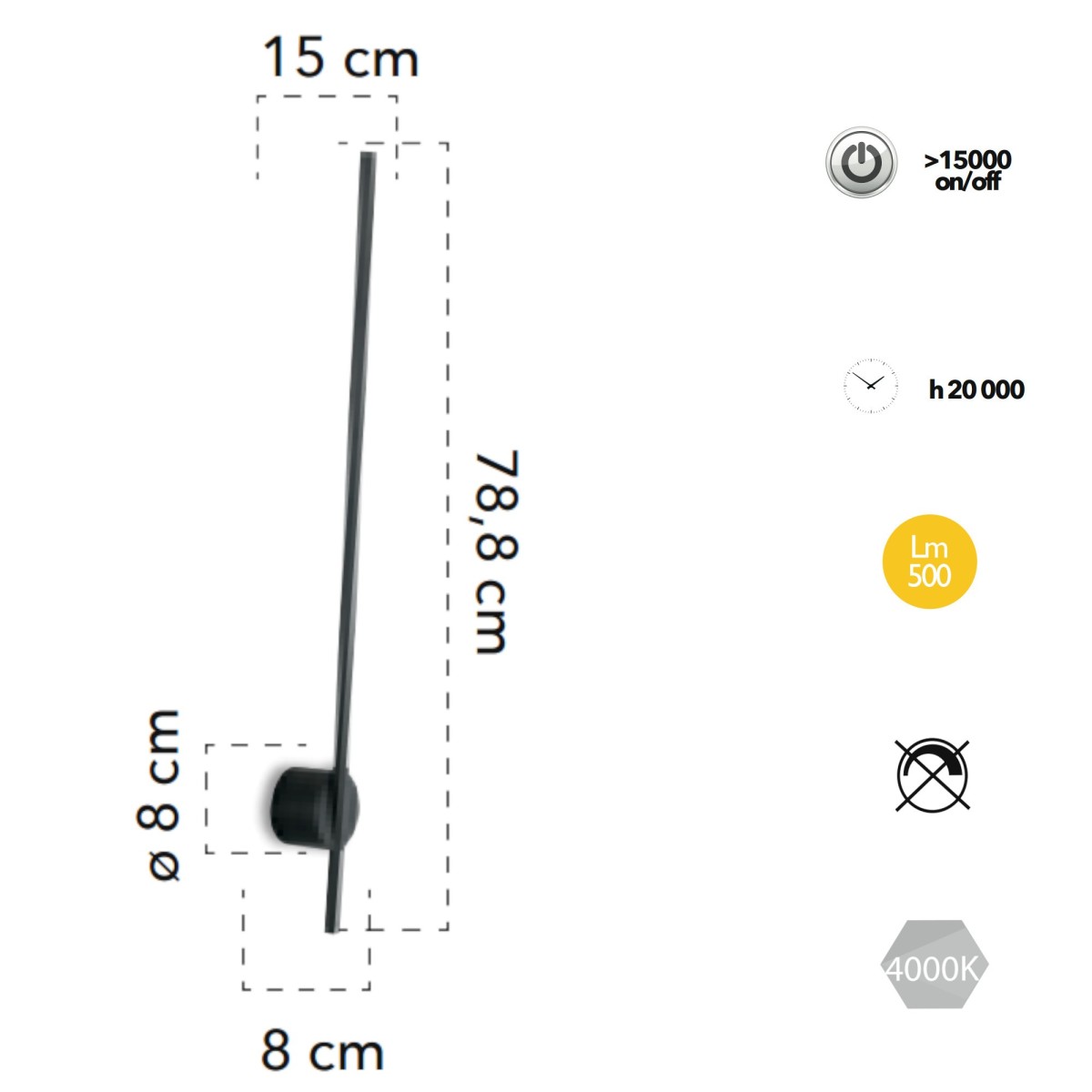 Applique da parete per interno 10W a led nero SHITZU. Acquista articoli per l'illuminazione a prezzi vantaggiosi.