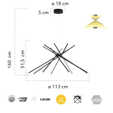 Lampada a sospensione 54W a...