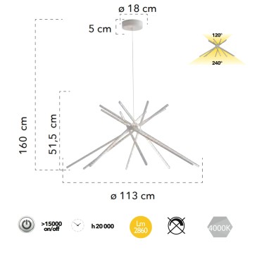 Lampada a sospensione 54W a...