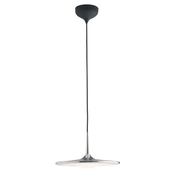 Lampada a sospensione 36W a led cromo CLAST. Design moderno e minimalista.