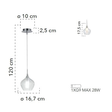 28W G9 transparente BLINDER...