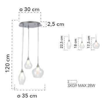 Lustre avec 3 Suspensions...