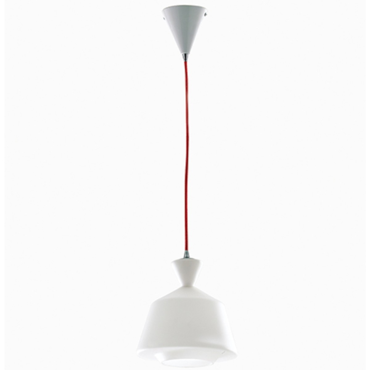 I SUGAR B 8031440356756 Fan Europe Luminaire Suspension avec fil rouge et diffuseur blanc SUGAR