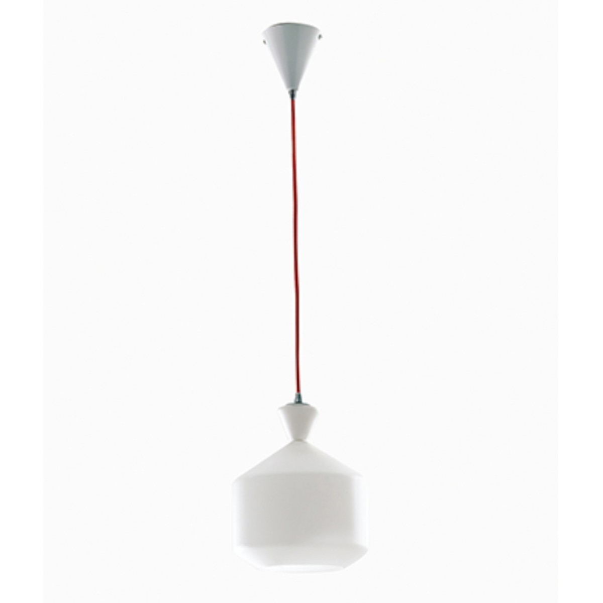 I SUGAR C 8031440356732 Fan Europe Lighting Suspension avec fil rouge et diffuseur blanc SUGAR