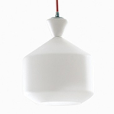 I SUGAR C 8031440356732 Fan Europe Lighting Suspension avec fil rouge et diffuseur blanc SUGAR