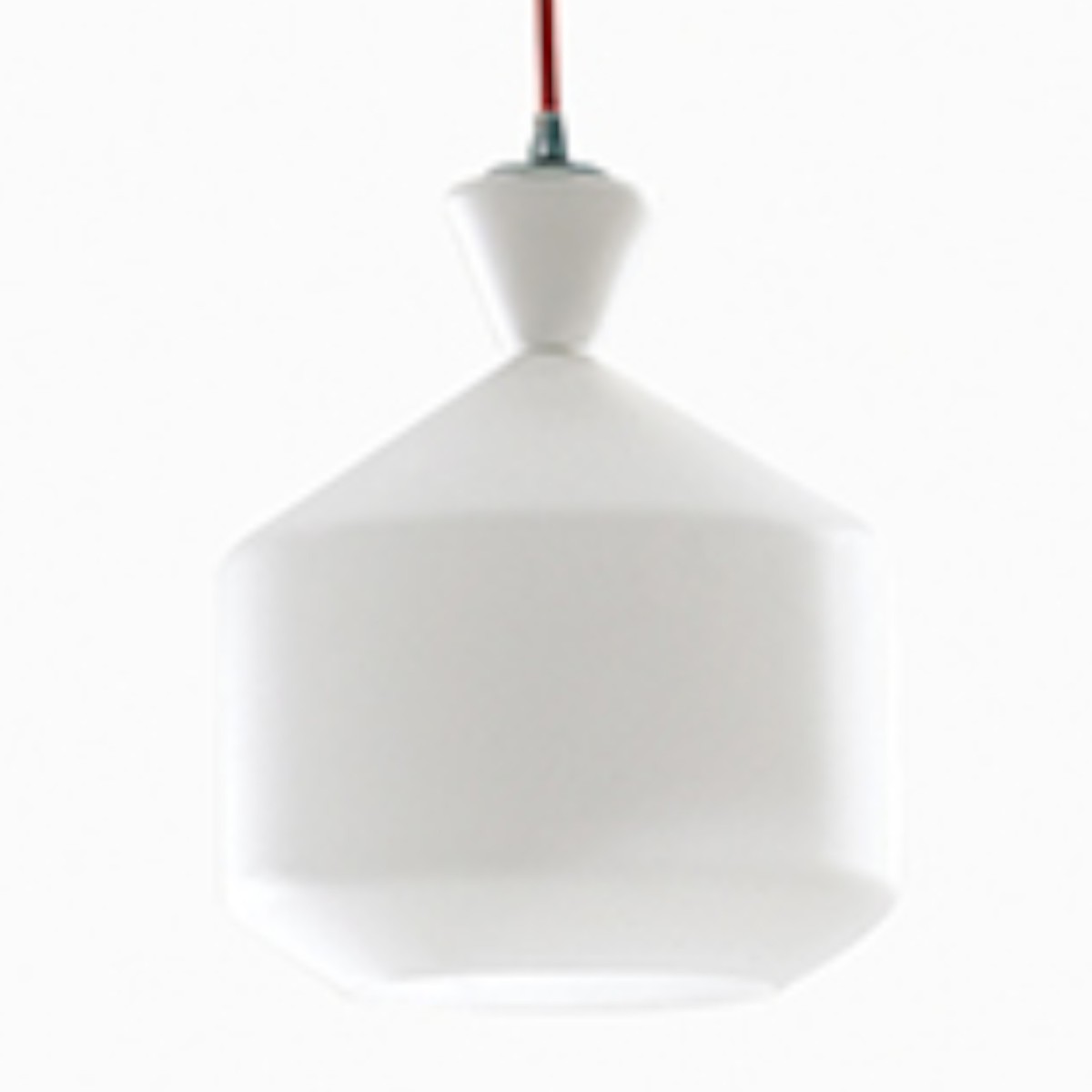 Lampada a sospensione 60W E27 bianca AZURE. Lampadario moderno di forma cilindrica con diffusore in vetro opale.