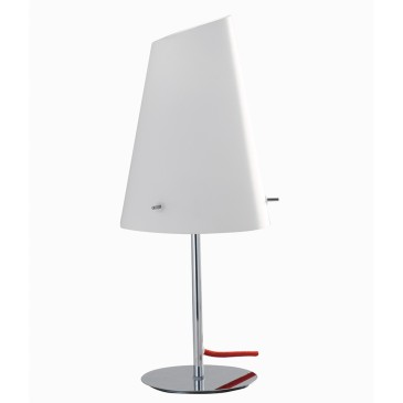 Lampada da tavolo 60W E27 altezza 44cm bianca LOCKE. Punto luce dal design moderno ed essenziale.