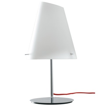 Lampada da tavolo 60W E27 altezza 65cm bianca LOCKE. Punto luce dal design moderno ed essenziale.