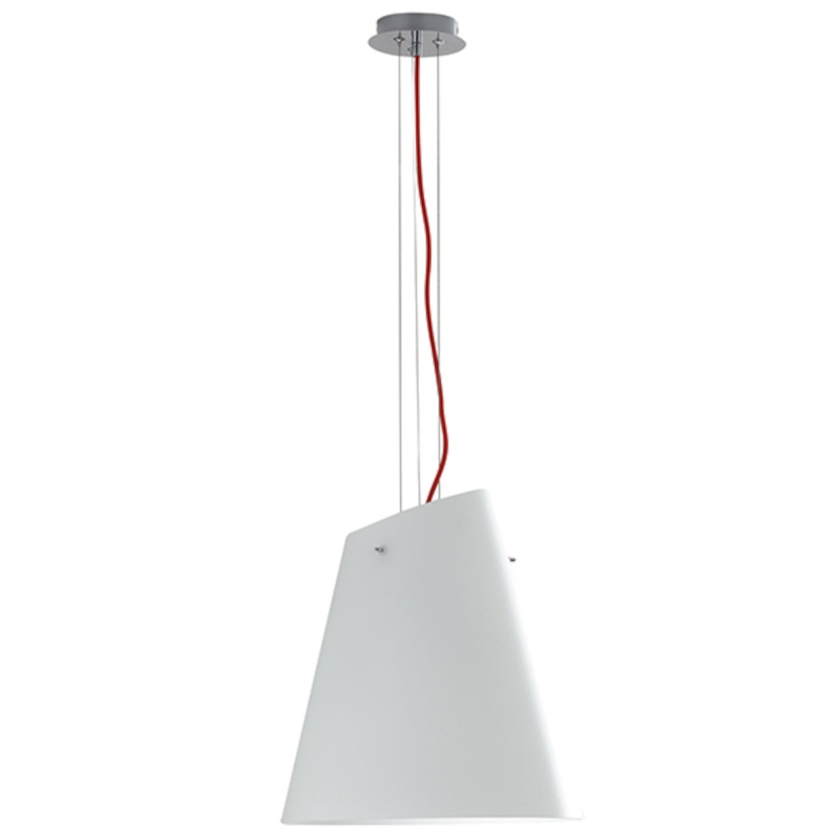 Lampada a sospensione 60W tripla emissione 3xE27 bianca LOCKE. Punto luce dal design moderno ed essenziale.