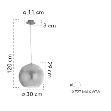 Lampada a sospensione 60W...