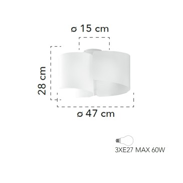 Innendeckenleuchte 60W...