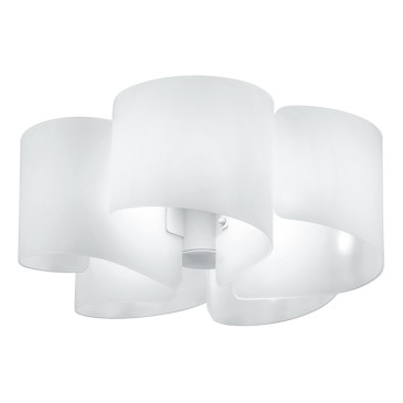 I IMAGINE PL5 8031440352734 Fan Europe Lighting Plafonnier blanc 5 lumières avec feuille pliée IMAGINE