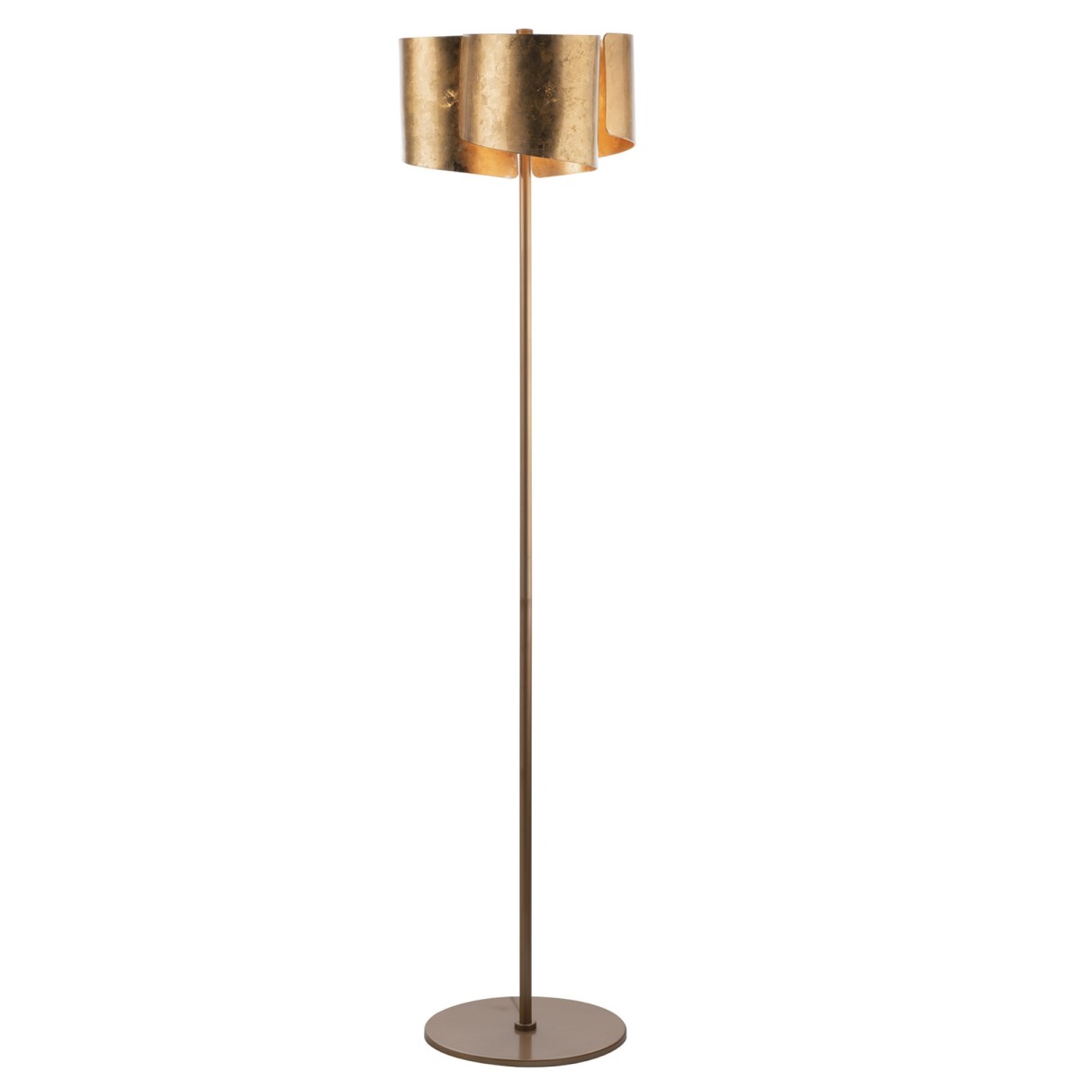 I IMAGINE PT ORO 8031440358231 Fan Europe Lighting Lampadaire doré avec diffuseurs en tôle pliée IMAGINE