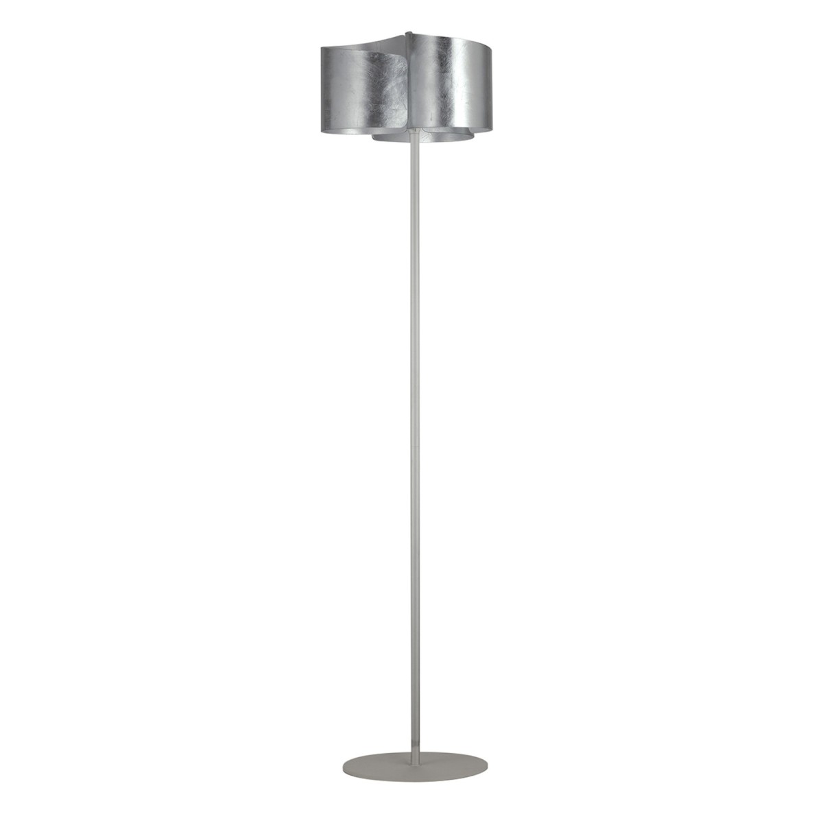 I IMAGINE PT SIL 8031440358224 Fan Europe Lighting Lampadaire argenté avec diffuseurs en tôle pliée IMAGINE