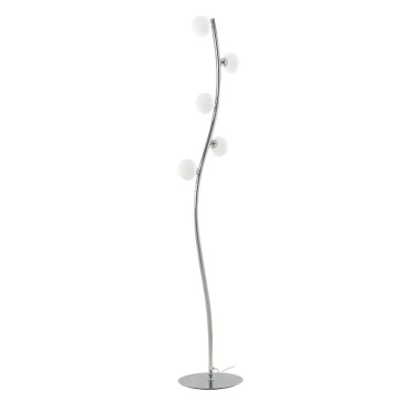 I JUPITER PT5 8031440351478 Fan Europe Lighting Lampadaire chromé avec diffuseurs sphériques blancs JUPITER