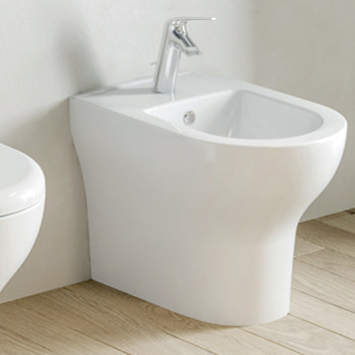 Coppia Sanitari a filo muro wc e bidet soft close ZEN