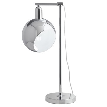 Lampada da tavolo 60W E27 orientabile cromo BEAUTY. Moderno punto luce sferico orientabile.