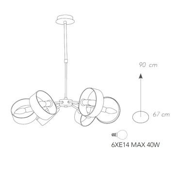 Lampada a sospensione 40W...