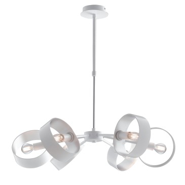 I OLYMPIC S6 8031440362641 Fan Europe Lighting Lustre OLYMPIC blanc avec anneaux réglables