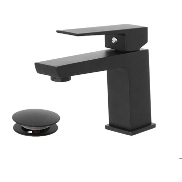 Set miscelatori neri lavabo e bidet QUADROT