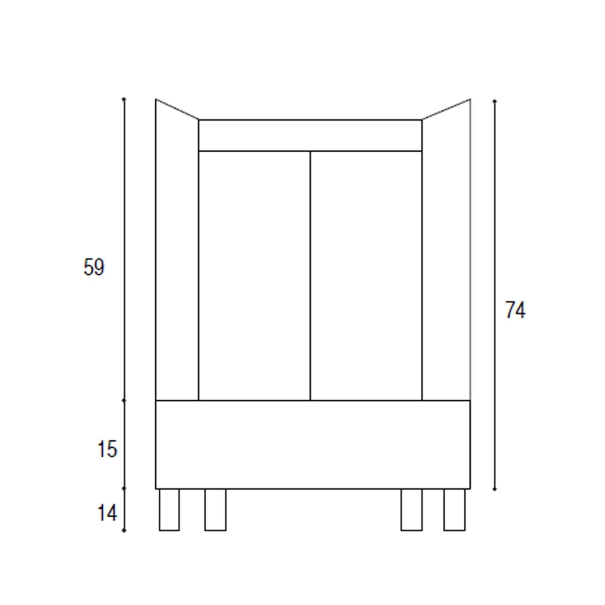 Meuble de lavage en Abs mat 80x50 Blanc